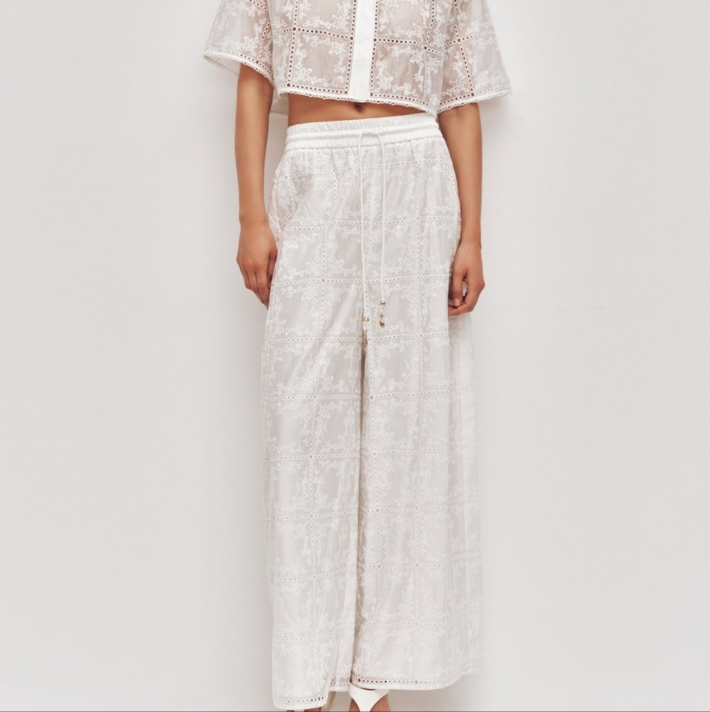 AJE Merritt Embroidered Pant